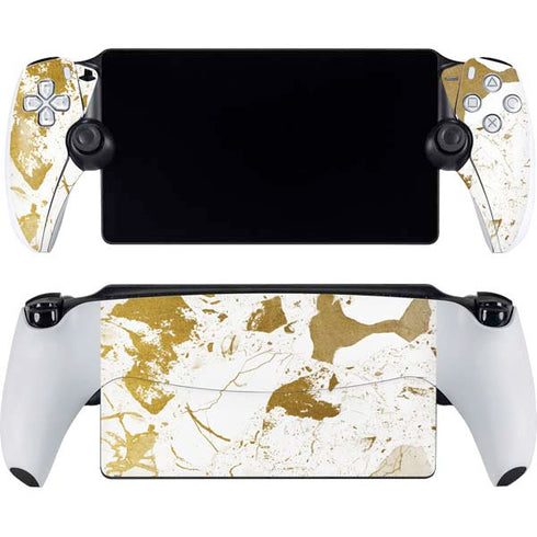 White Scattered Marble PlayStation PS5 Skins