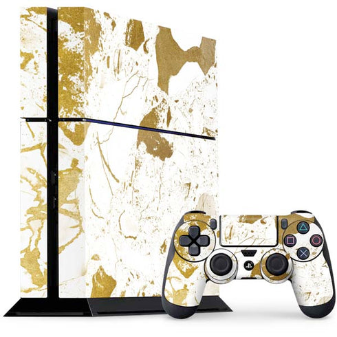 White Scattered Marble PlayStation PS4 Skins