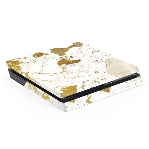 White Scattered Marble PlayStation PS4 Skins
