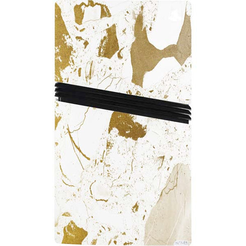 White Scattered Marble PS5 Pro Console Skin