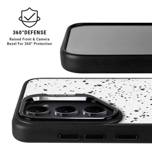 White Speckle Galaxy S25 Kickstand Case