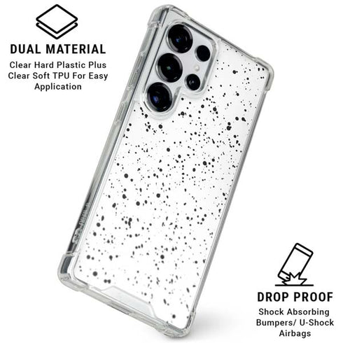 White Speckle Galaxy S25 Ultra Clear Case