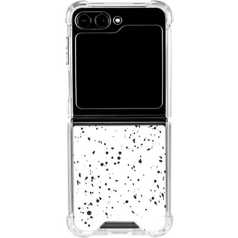 White Speckle Galaxy Z Flip6 Clear Case