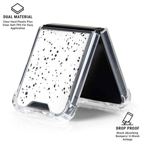 White Speckle Galaxy Z Flip6 Clear Case