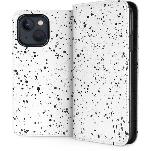 White Speckle iPhone 14 Folio Case