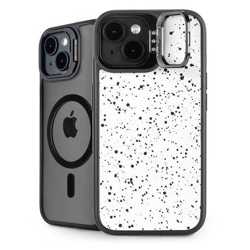 White Speckle iPhone 15 Plus Kickstand Case