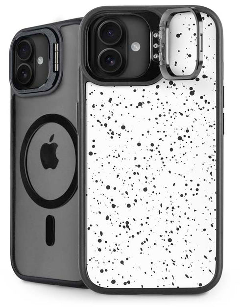 White Speckle iPhone 16 Plus Kickstand Case