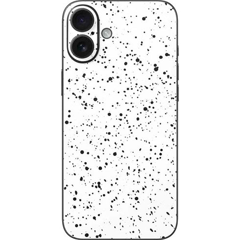 White Speckle iPhone 16 Plus Skin