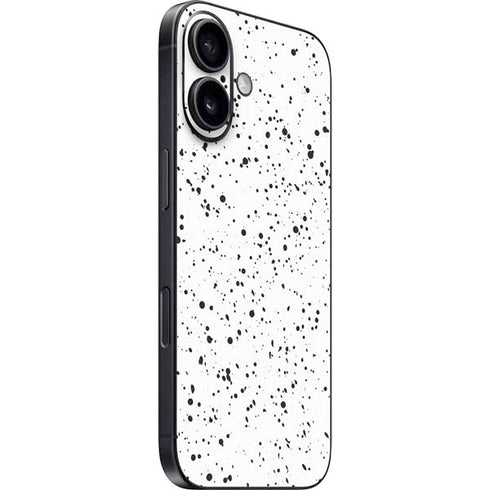 White Speckle iPhone 16 Plus Skin