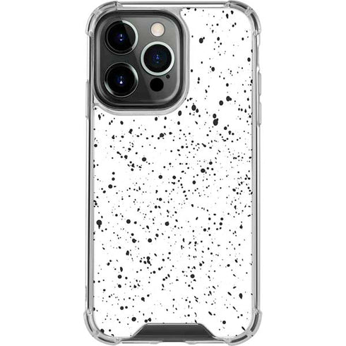 White Speckle iPhone 16 Pro Clear Case