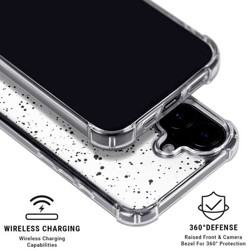 White Speckle iPhone 17 Clear Case