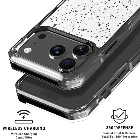 White Speckle iPhone 18 Pro Clear Case
