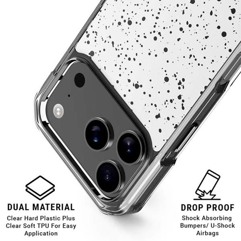 White Speckle iPhone 18 Pro Clear Case