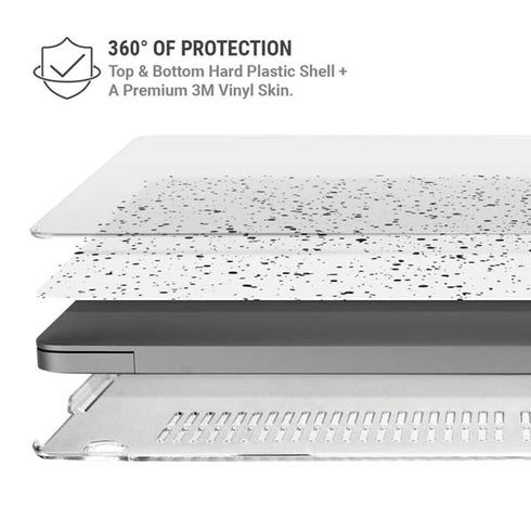 White Speckle MacBook Pro 14in (2021-24) Case plus Skin