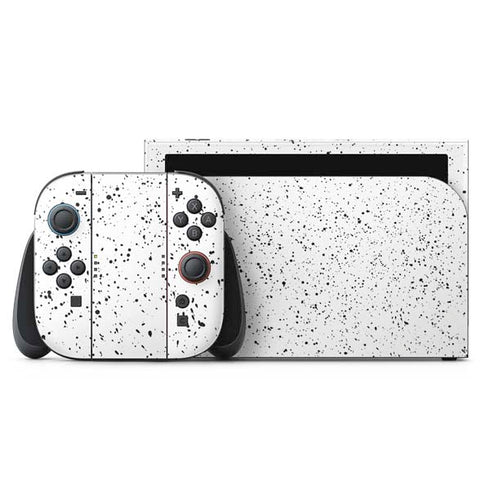 White Speckle Nintendo Skins