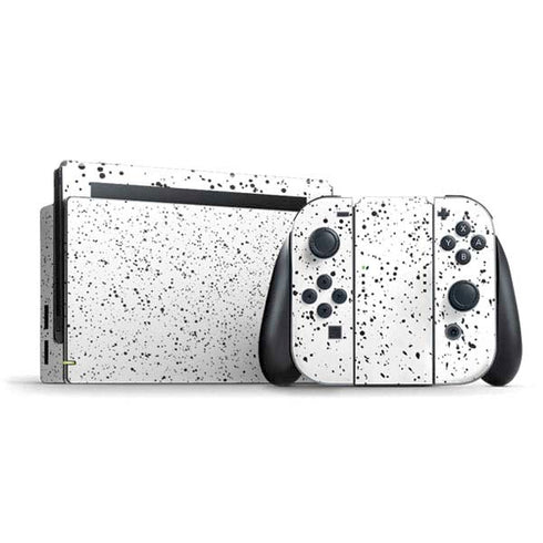 White Speckle Nintendo Skins