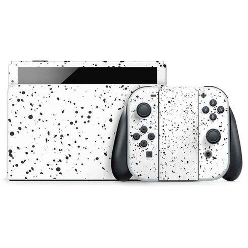 White Speckle Nintendo Skins