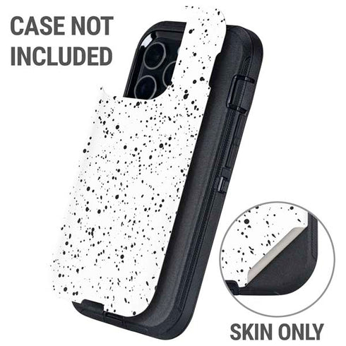 White Speckle Otterbox Defender iPhone Skin