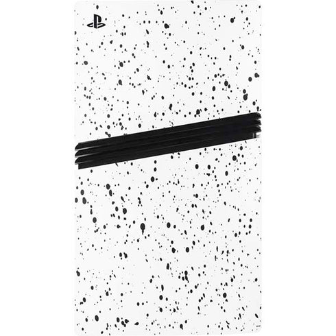 White Speckle PS5 Pro Disk Console Skin