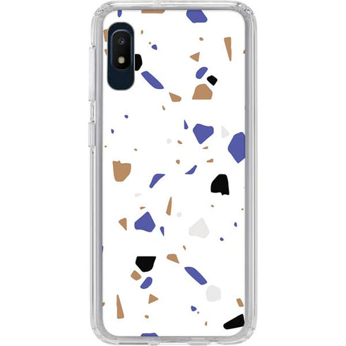 White Terrazzo Galaxy Cases