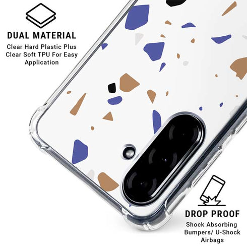 White Terrazzo Galaxy A36 5G Clear Case