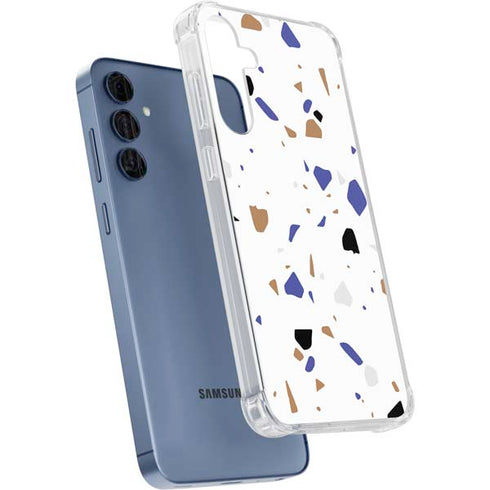 White Terrazzo Galaxy A55 5G Clear Case