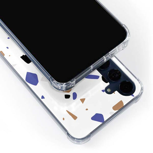White Terrazzo Galaxy A55 5G Clear Case
