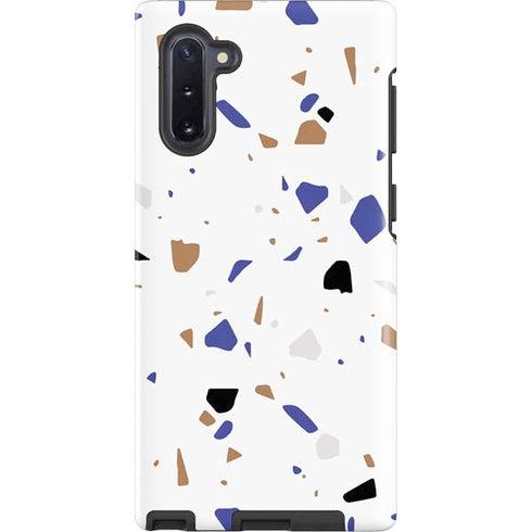 White Terrazzo Galaxy Cases