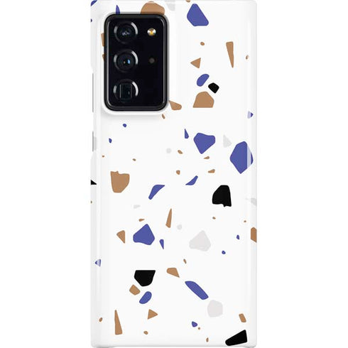 White Terrazzo Galaxy Cases