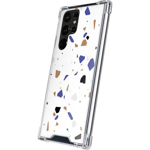 White Terrazzo Galaxy S23 Ultra Clear Case