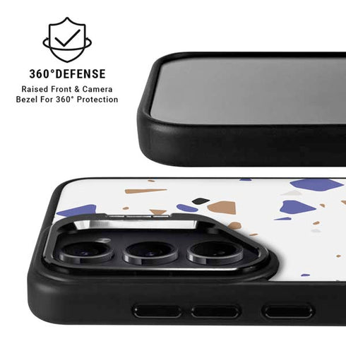 White Terrazzo Galaxy S25 Ultra Kickstand Case