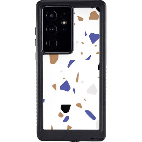 White Terrazzo Galaxy S24 Ultra Waterproof Case
