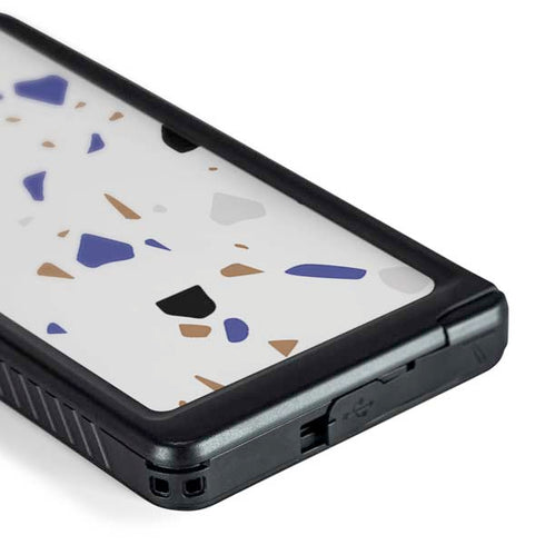 White Terrazzo Galaxy S24 Ultra Waterproof Case