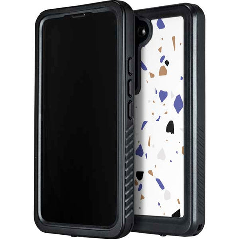 White Terrazzo Galaxy S24 Waterproof Case