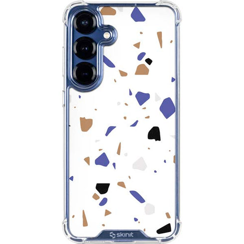White Terrazzo Galaxy S25 Clear Case