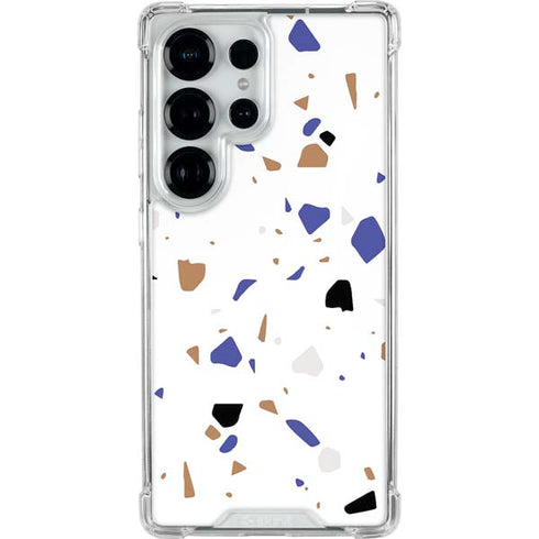 White Terrazzo Galaxy S25 Ultra Clear Case
