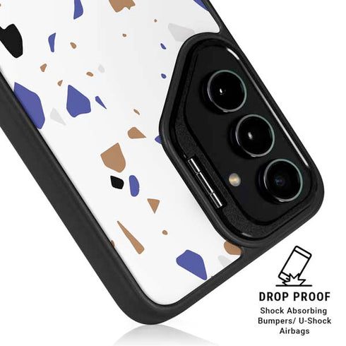 White Terrazzo Galaxy S26 Kickstand Case
