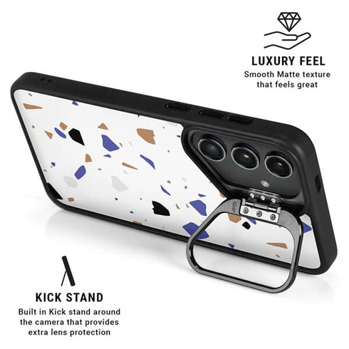 White Terrazzo Galaxy S26 Ultra Kickstand Case
