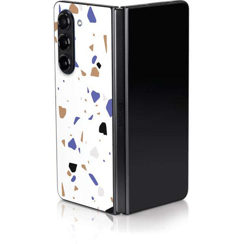 White Terrazzo Galaxy Z Fold5 5G Skin