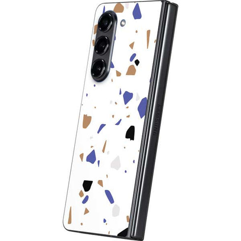White Terrazzo Galaxy Z Fold5 5G Skin