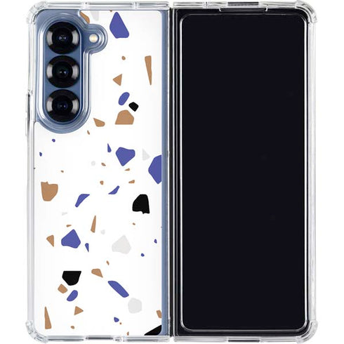 White Terrazzo Galaxy Z Fold6 Clear Case