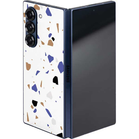 White Terrazzo Galaxy Z Fold6 Skin