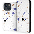 White Terrazzo iPhone 13 Folio Case