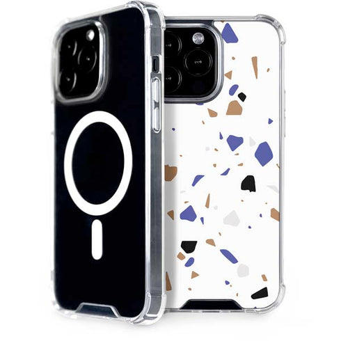 White Terrazzo iPhone Cases