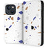 White Terrazzo iPhone 14 Folio Case