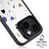 White Terrazzo iPhone 15 Kickstand Case