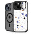 White Terrazzo iPhone 15 Plus Kickstand Case