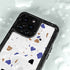 White Terrazzo iPhone 15 Pro Waterproof Case