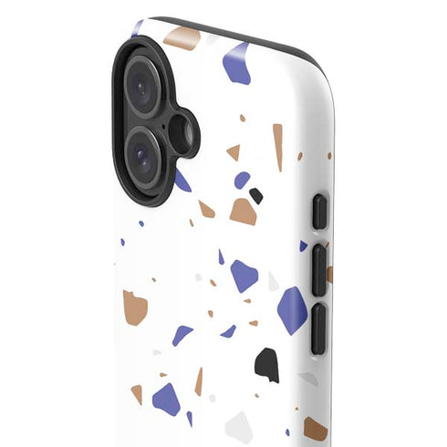 White Terrazzo iPhone 16 Impact Case