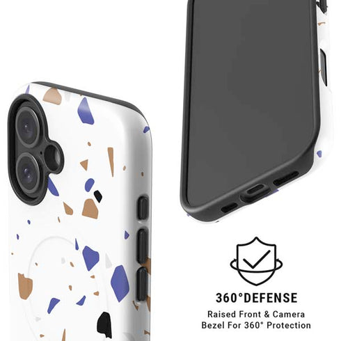 White Terrazzo iPhone 16 Magsafe Impact Case